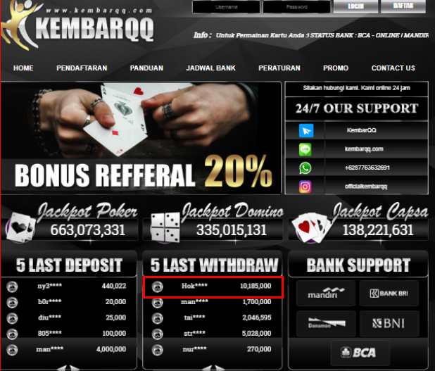 JACKPOT BERMAIN DOMINO DI KEMBARQQ