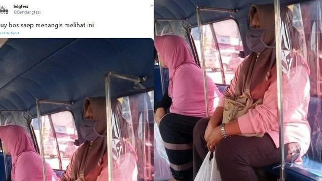 Viral Potret Angkot di Era New Normal Warganet Mirip Bilik Warnet