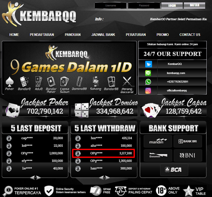 JACKPOT DOMINO99 DI KEMBARQQ