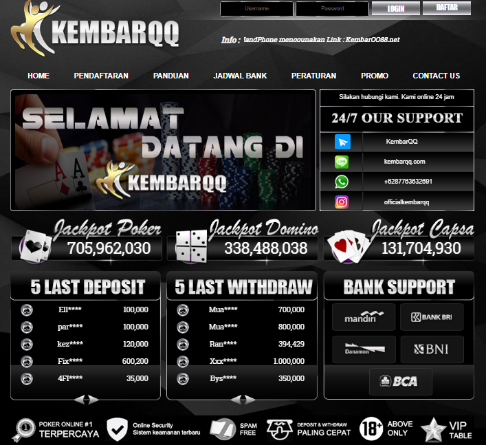 JACKPOT BERMAIN DOMINO99 DI KEMBARQQ Selamat kepada member dengan ID “ Xxx**** ” kami yang telah JACKPOT BERMAIN DOMINO99 DI