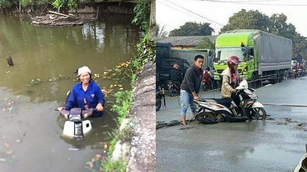 6 Potret Emak Emak Tidak Berdaya di Jalan Raya